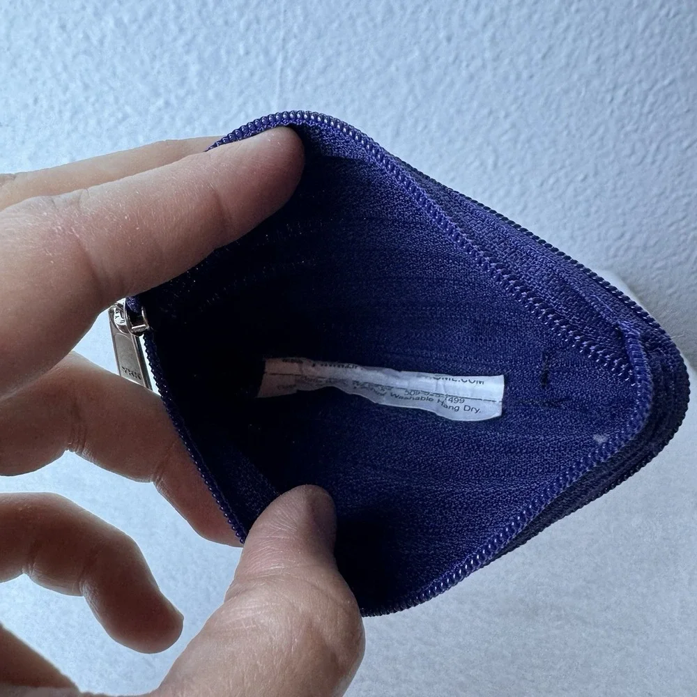 Zipper Wallet By Nonie‎ Zip Around Blue Purple Coin Pouch 4.5